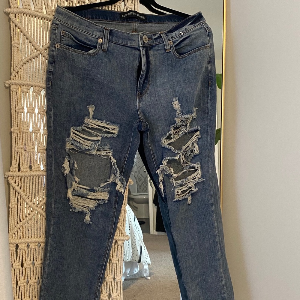 Express Boyfriend Distressed Pants